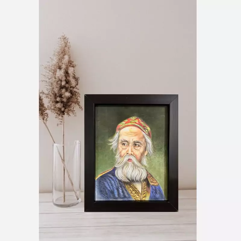 خیام(تابلو نقاشی چهره، مدادرنگی)